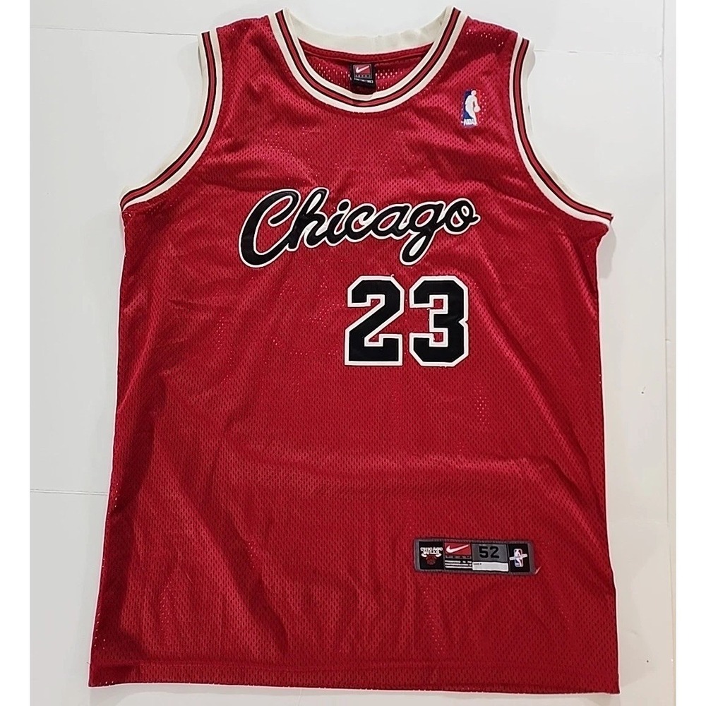 Size 52 XL Vtg Nike Chicago Bulls Michael‎ Jordan #23 Red NBA Jersey